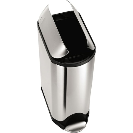 119 gal Step-On Can, Brushed, Stainless Steel, 10.4 in