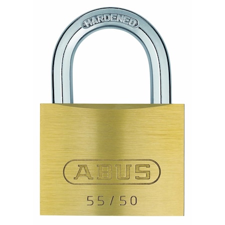 Padlock, 1 29/64" H, 1 7/8" W, Brass