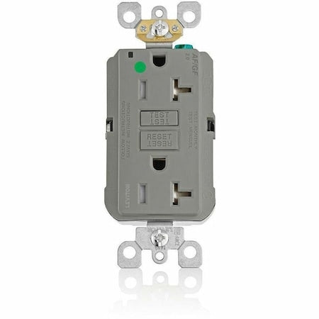 Receptacle, 20 A, 125V AC, Gray