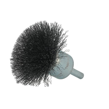 End Brush, 3"Dia., Carbon Steel Bristle