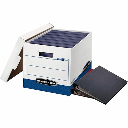 File Box, Corrugated Fiberboard, 12 1/4 in W, 18 1/2 in D, 12 in H, Lift-Off Locking Lid Closure