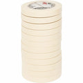 Masking Tape, 3/4 in. W x 60 yd. L, 0.7 in W x 60.1 yds L, 4.4 mil Thick, Natural Rubber Adhesive