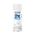 Spray Paint, White, Flat, Solvent, 12 Oz