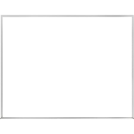 Dry Erase Board, Plastic, 18 in, 24 in, Aluminum Frame, White, Gloss