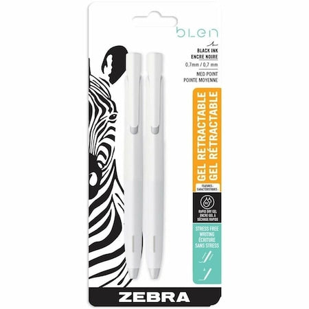 Retractable Ballpoint Pen, 0.7 mm, PK2