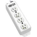 Outlet Strip, Hospital Grade, 4 5-15R-HG, 5-15P-HG, 15 ft., White