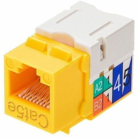 Datacom Jack, Cat5, Punch Down, Yellow