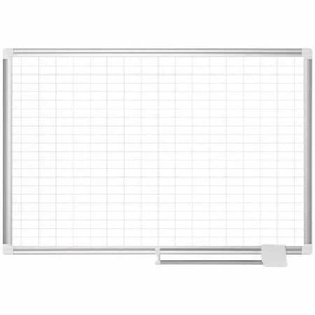 12""x24"" Magnetic Planning Dry Erase Board, Aluminum Frame
