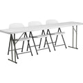 Rectangle Table Set, Plastic Top, White