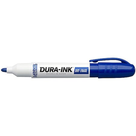 Dry Erase Marker, Barrel Type, Blue