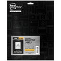 Caution Label, 3 1/2"" Label W, 4 Labels per Sheet Silver