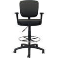 Drafting Chair, 46 1/2 in H, Black