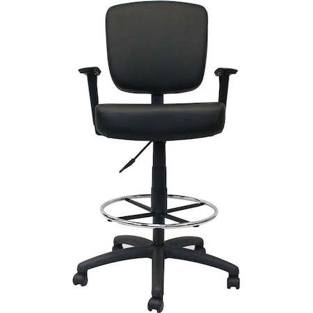 Drafting Chair, 46 1/2 in H, Black