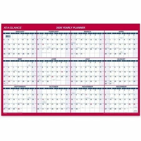Calendar,No Cover,Monthly,Red/White
