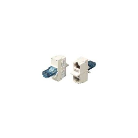 Hubbell BR851A Network Adapter - 1 x RJ-45 Network Male - 2 x RJ-45 Network Female