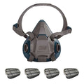 Half Mask Respirator Kit: 4 Cartridges Included, 6500 Series, Organic Vapor (OV), Bayonet, Size S