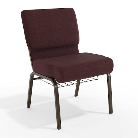 Plum Fabric Church Chair, PK4