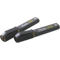 Permanent Marker Set, Black, Chisel Tip, 2 PK