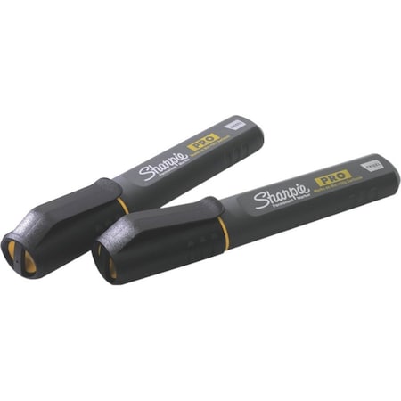 Permanent Marker Set, Black, Chisel Tip, 2 PK