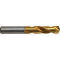 Screw Machine Drill Bit, #10 Size, 135 Degrees Point Angle, High Speed Steel, TiN Finish