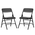 Black Vinyl Folding Chair, PK2