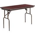 Rectangle Folding Table, Laminate Top, Wood Grain