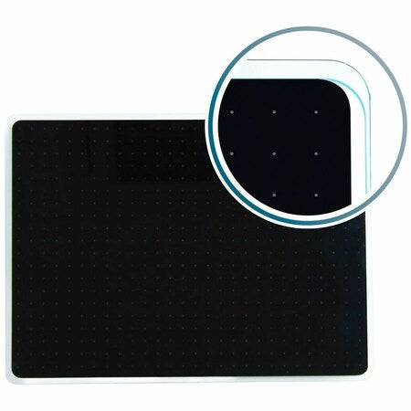 Board and wall fixing, 36 in, Tempered Glass Frame, Black