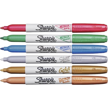 Permanent Marker, Capped, Single Tip, PK6