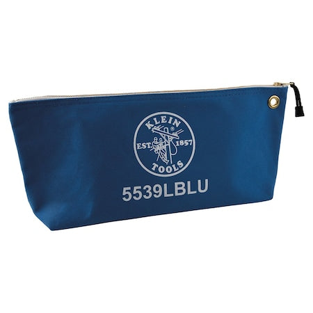 Canvas Bag with Zipper, Large Blue, Blue, Canvas