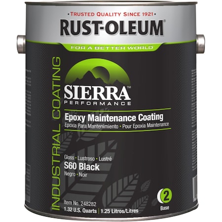 Epoxy Maintenance Coating Base, Black, Gloss, 1 gal, 230 to 340 sq ft/gal, S60 Series