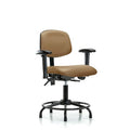 Desk Chair Desk Chair,RT AA,Glides,Vinyl,Taupe, Adjustable Arms, 18"" to 23"" Height, Vinyl, Taupe