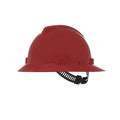 V-Gard Slotted Full Brim Hard Hat, Staz-On Suspension, Type I, Class E, Red