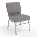 Fabric Church Chair, Gray