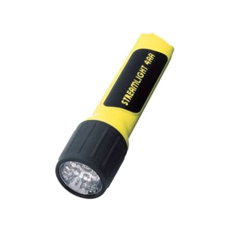 4AA ProPolymer LED Flashlight, Yellow Industrial Handheld Flashlight, 67 lm