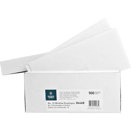 Window Envelope, White, Gummed Flap, PK500