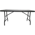 IndestrucTable Industrial Folding Table, Charcoal Top, 30 in W x 60 in L x 29 in H
