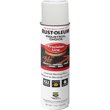 Precision Line Marking Paint, Inverted, White, 20 oz