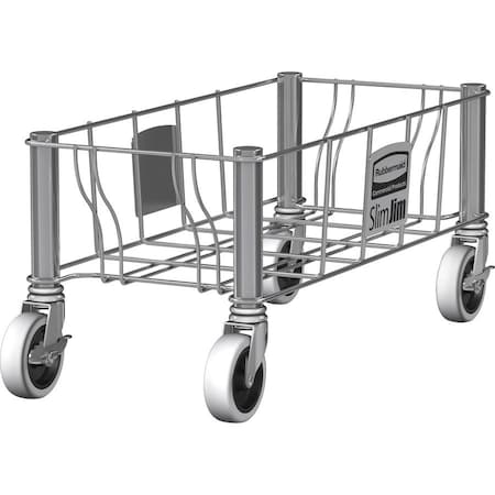 Container Dolly, 100 lb, Single, 9in H, Gray