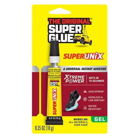 Glue Gel, SUPERUNIX Series, Clear, 0.07 oz, Tube