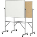 Dry Erase Board, Plastic, 78 1/4 in, 53 1/4 in, Aluminum Frame, White