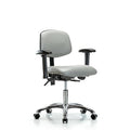 Desk Chair Desk Chair,Vinyl,Chr Tilt AA Casters,Dov, Adjustable Arms, 18"" to 23"" Height, Vinyl