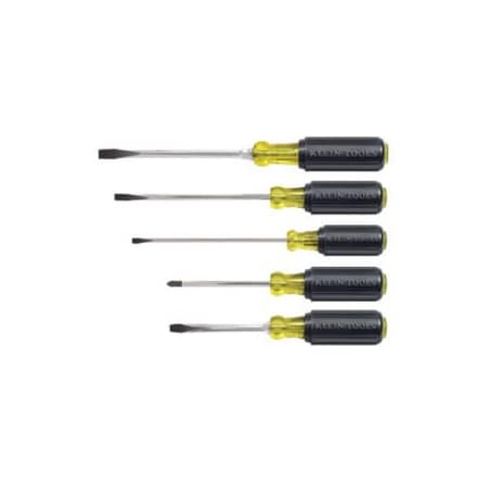 General Purpose Screwdriver Set, Slotted and Phillips Tip, Ergonomic Grip, 5-Piece