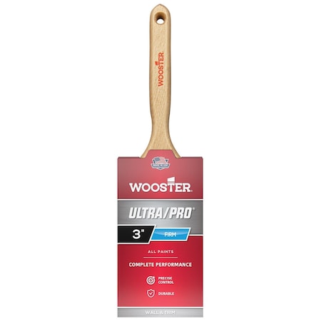 3" Flat Sash Firm, Nylon/Polyester Bristle, Paint Brush, Wood Handle