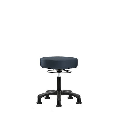 Desk Mini-Stools, Vinyl, Glides, Navy