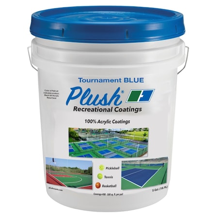 Surface Coating, Plushcolor, Blue, 5 gal.