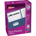 Two-Pocket File Folder, Dark Blue, PK25