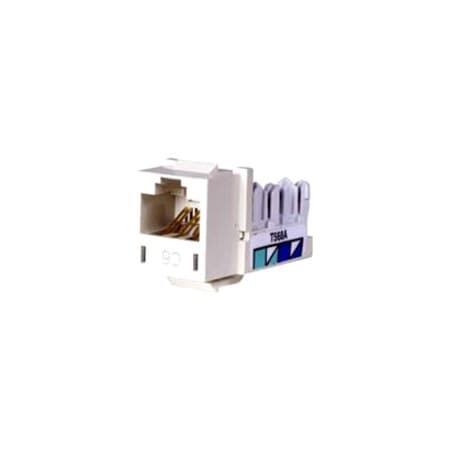 Modular Jack, 0.875 in H, Off-White