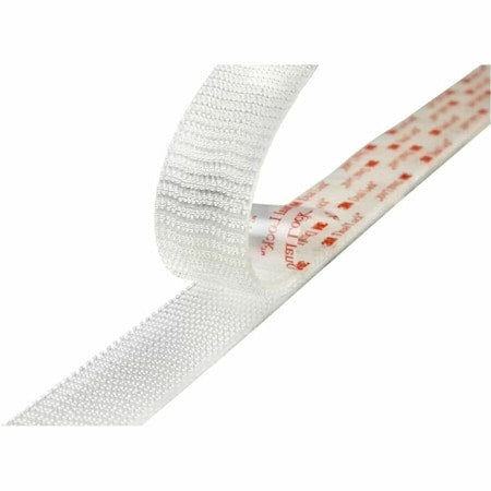 Reclosable Fastener Shapes, Acrylic Adhesive, 3 in, 1 in W, Clear, 100 PK