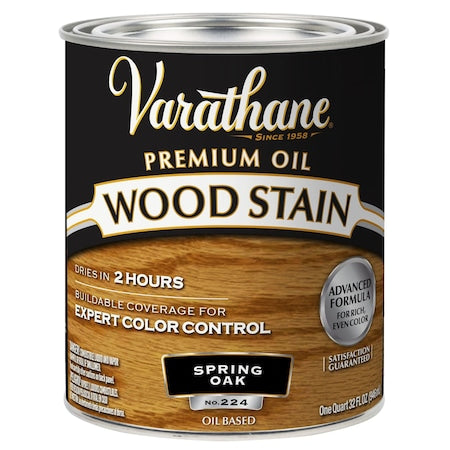 Premium Wood Stain, Oil Based, Spring Oak, 1 Quart