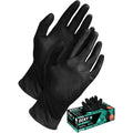 DENY, Disposable Gloves, 6 mil Palm, Nitrile, Powder-Free, M, 50 PK, Black